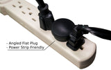15ft Black Extension Cord with 3 Outlets | 16 AWG | 120 Volt | Barium Electric